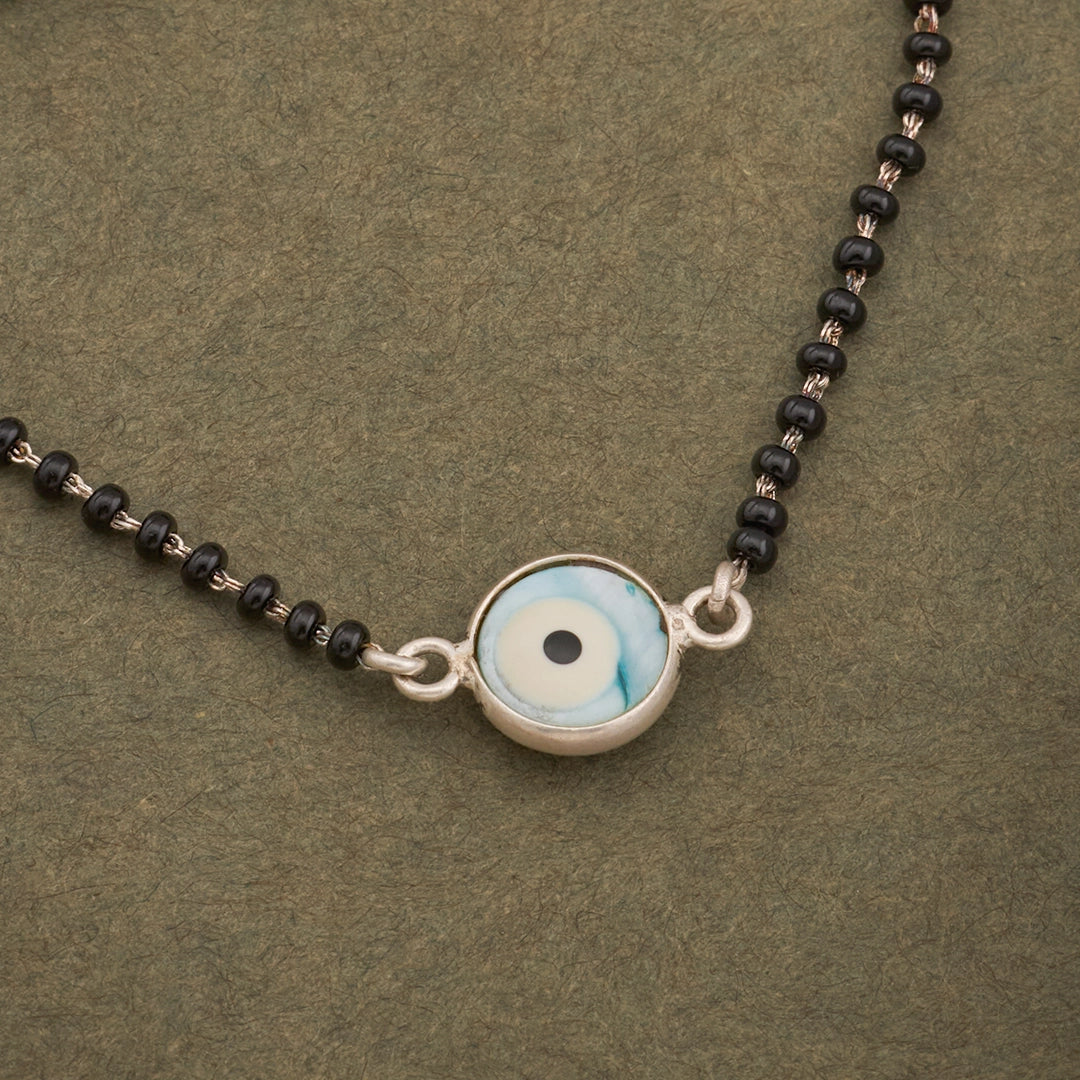 BLACK BEAD NAZAR BRACELET