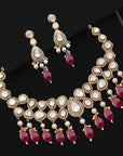 VINTAGE RUBY CHARM NECKLACE SET