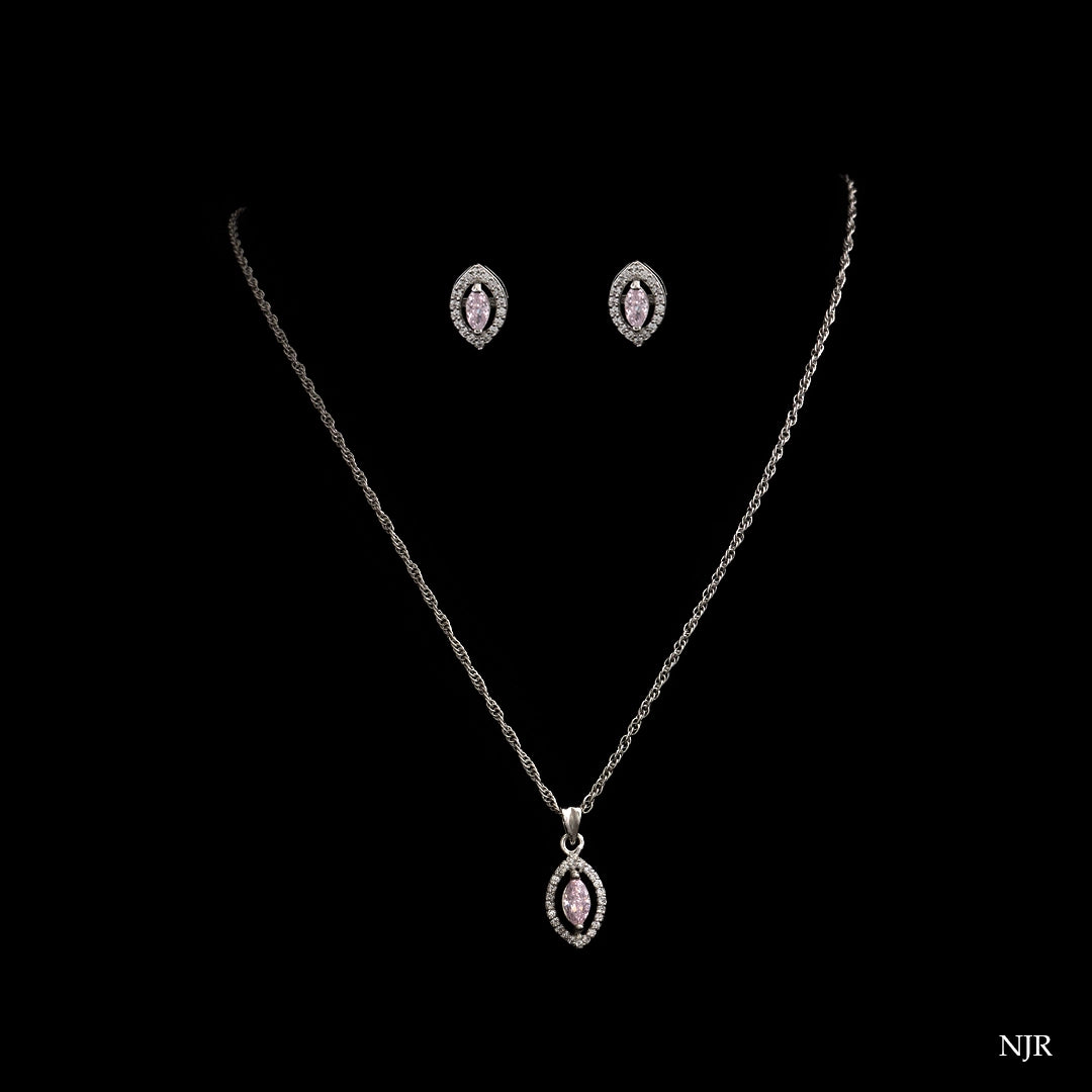ROSE HALO NECKLACE SET
