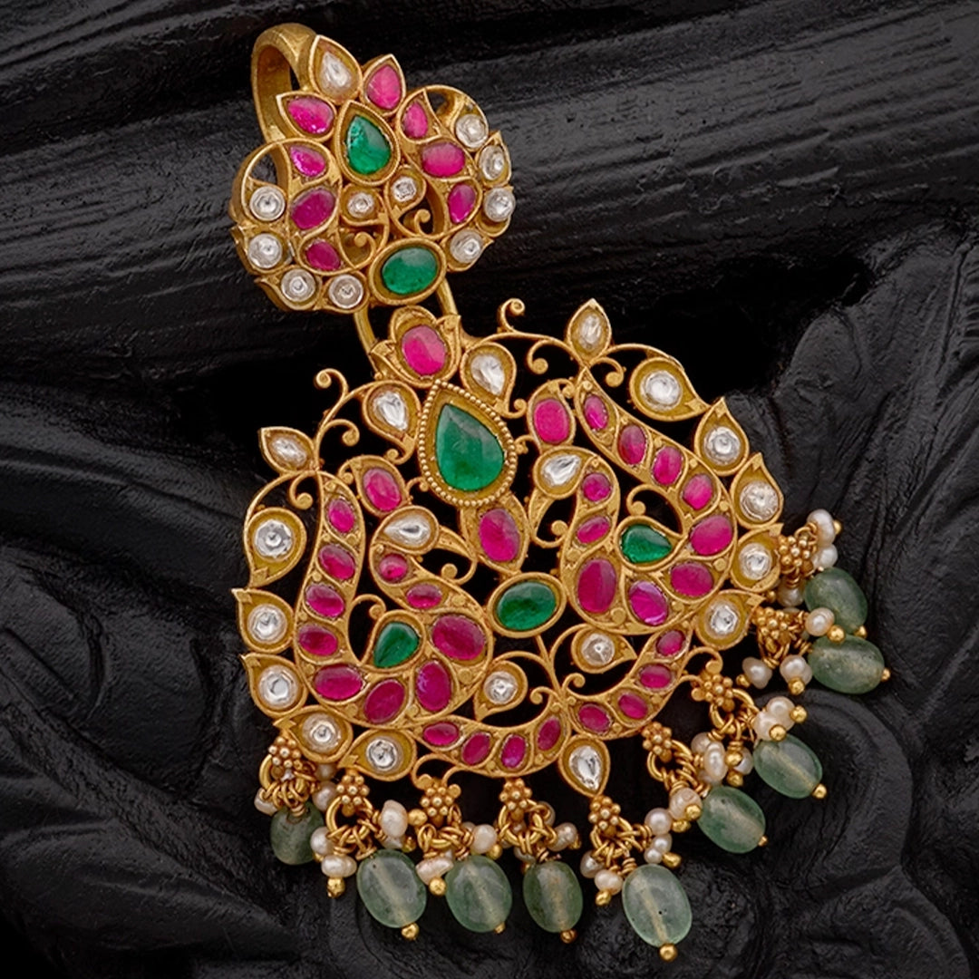 GULABI EMERALD JADAU PENDANT