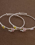 BLOSSOM BEE SILVER BANGLE