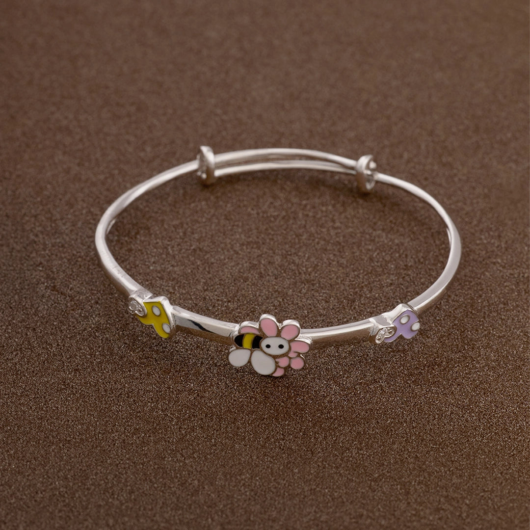 BLOSSOM BEE SILVER BANGLE