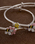 BLOSSOM BEE SILVER BANGLE