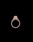 SILVER ROSE GOLD MOISSANITE RING