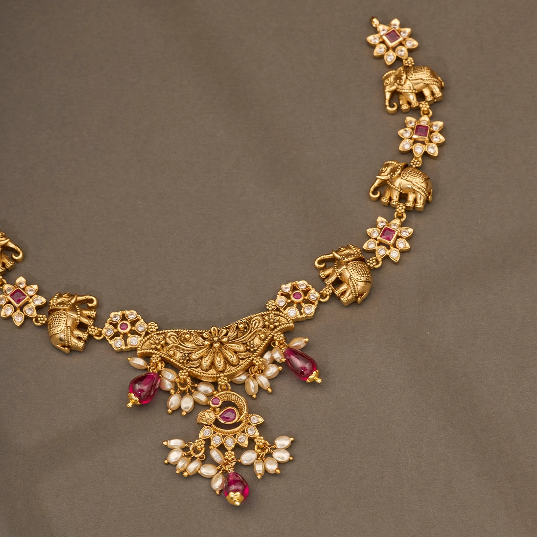ROYAL GAJA KEMP NECKLACE