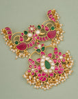 ANTIQUE PEACOCK RUBY EMERALD PENDANT
