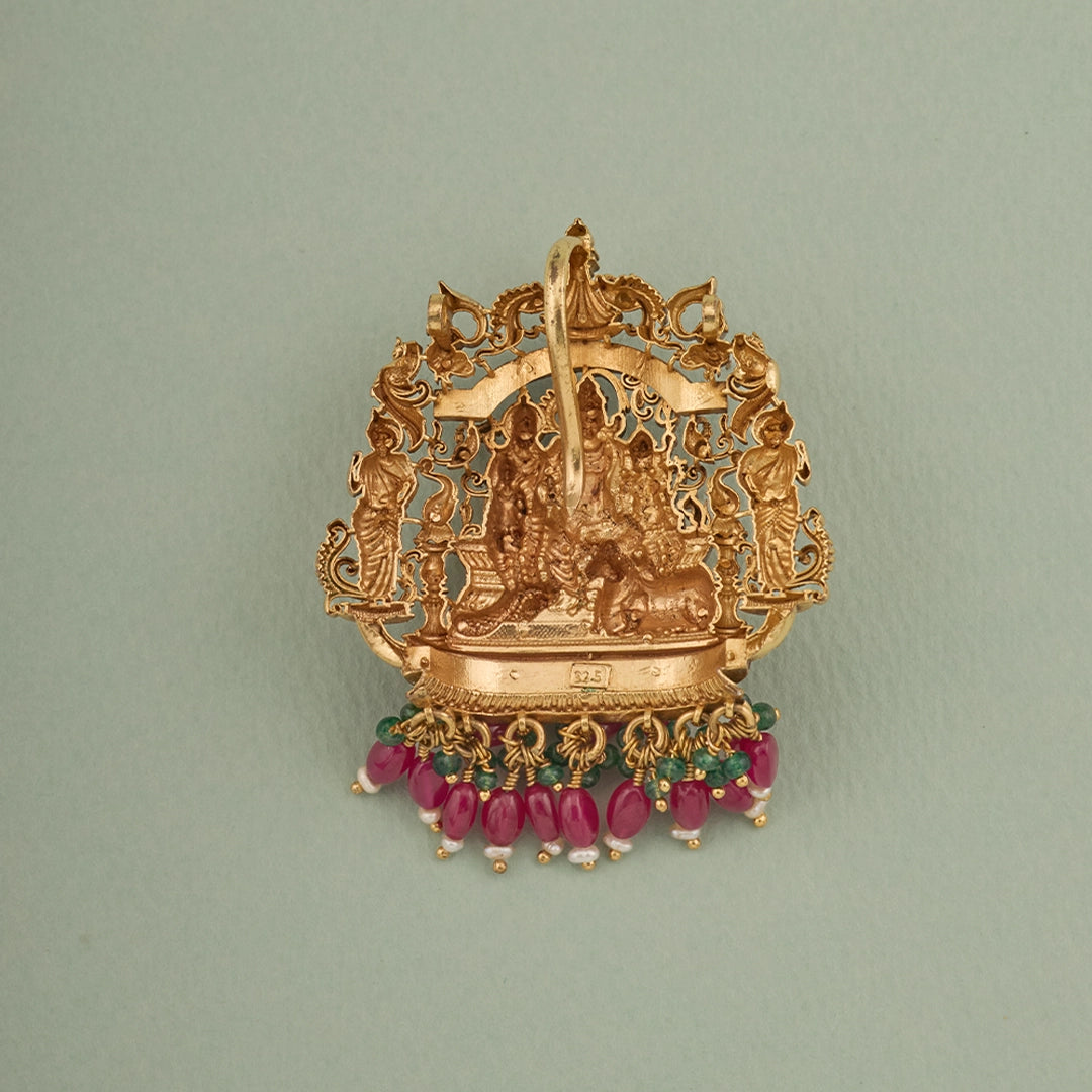 ANTIQUE SHIVA PARIVAR PENDANT