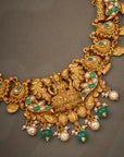GRAND LAKSHMI KEMP STONE NECKLACE