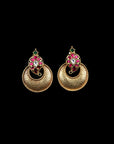 SILVER KUNDAN EARRINGS