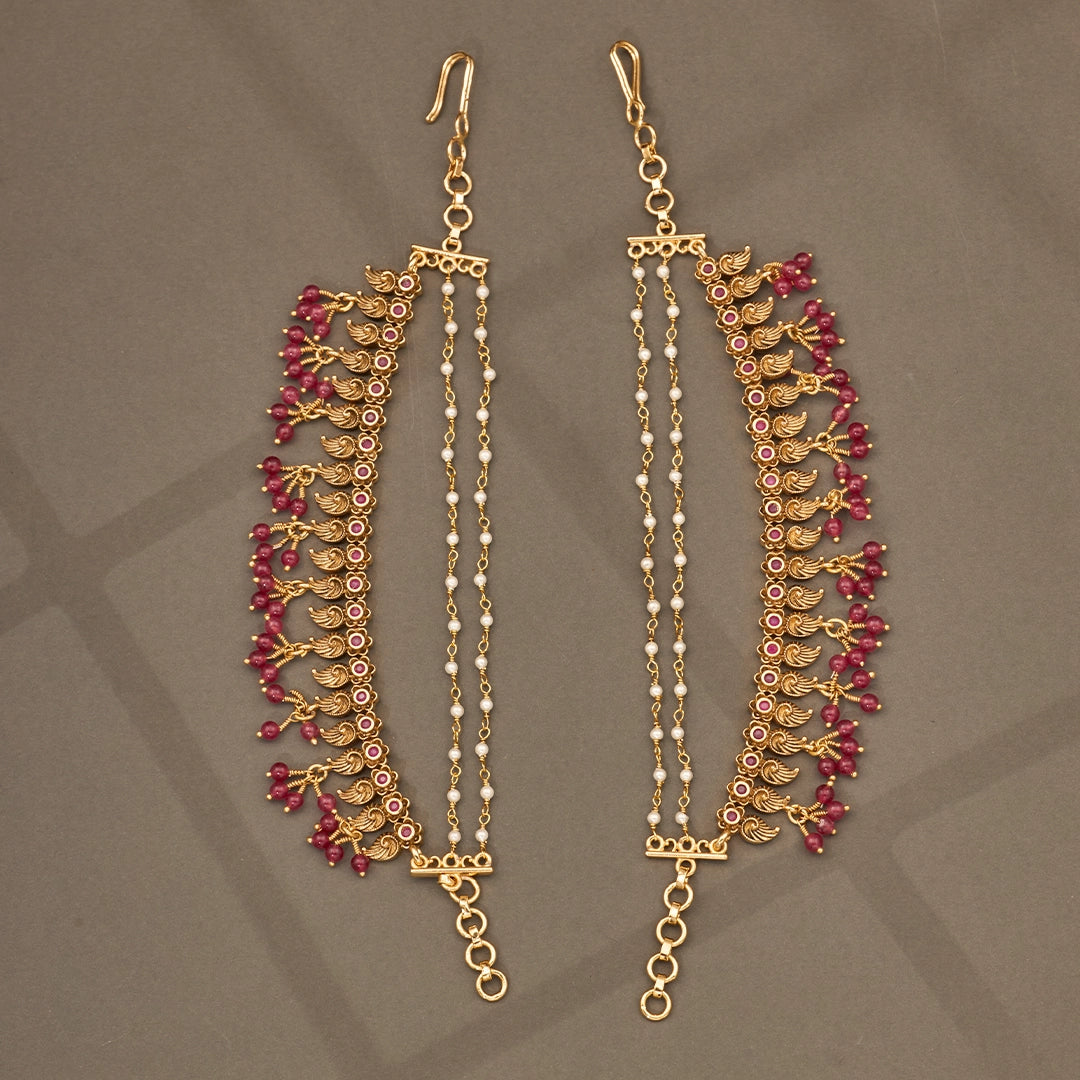 ROYAL RUBY PEARL BEAD MATTIL