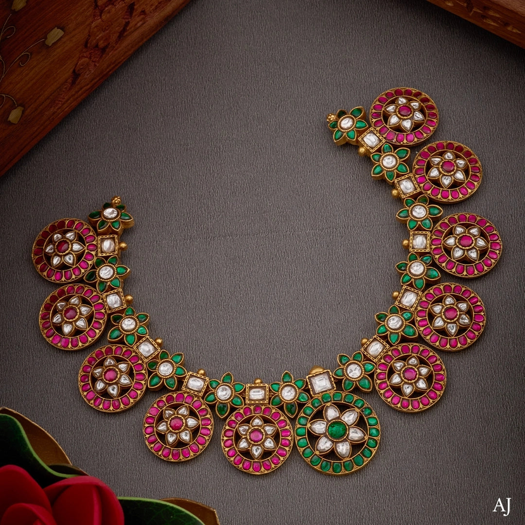 ROYAL KUNDAN BOTTU NECKLACE