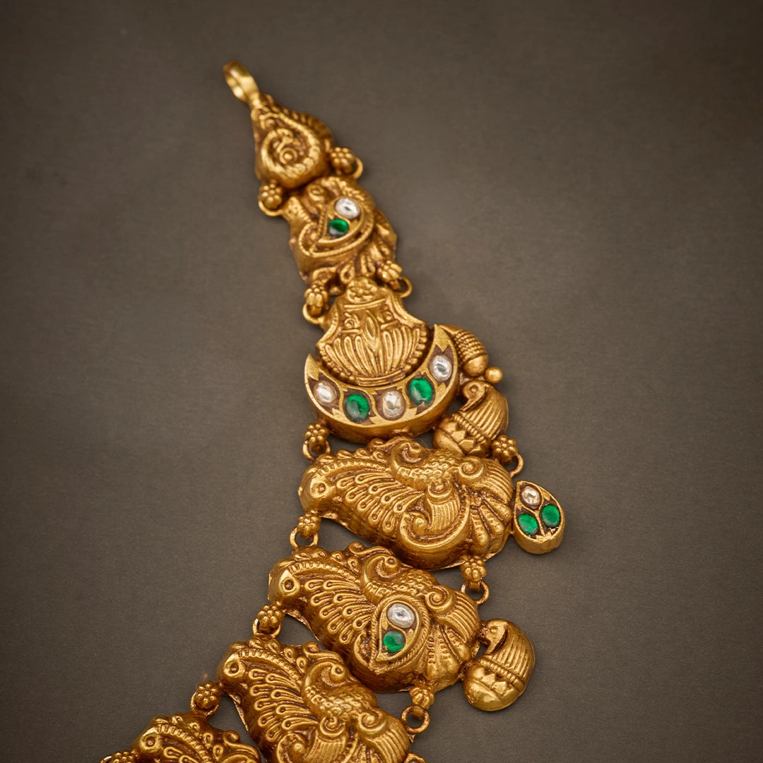 EMERALD PEACOCK BRIDAL NICKLACE