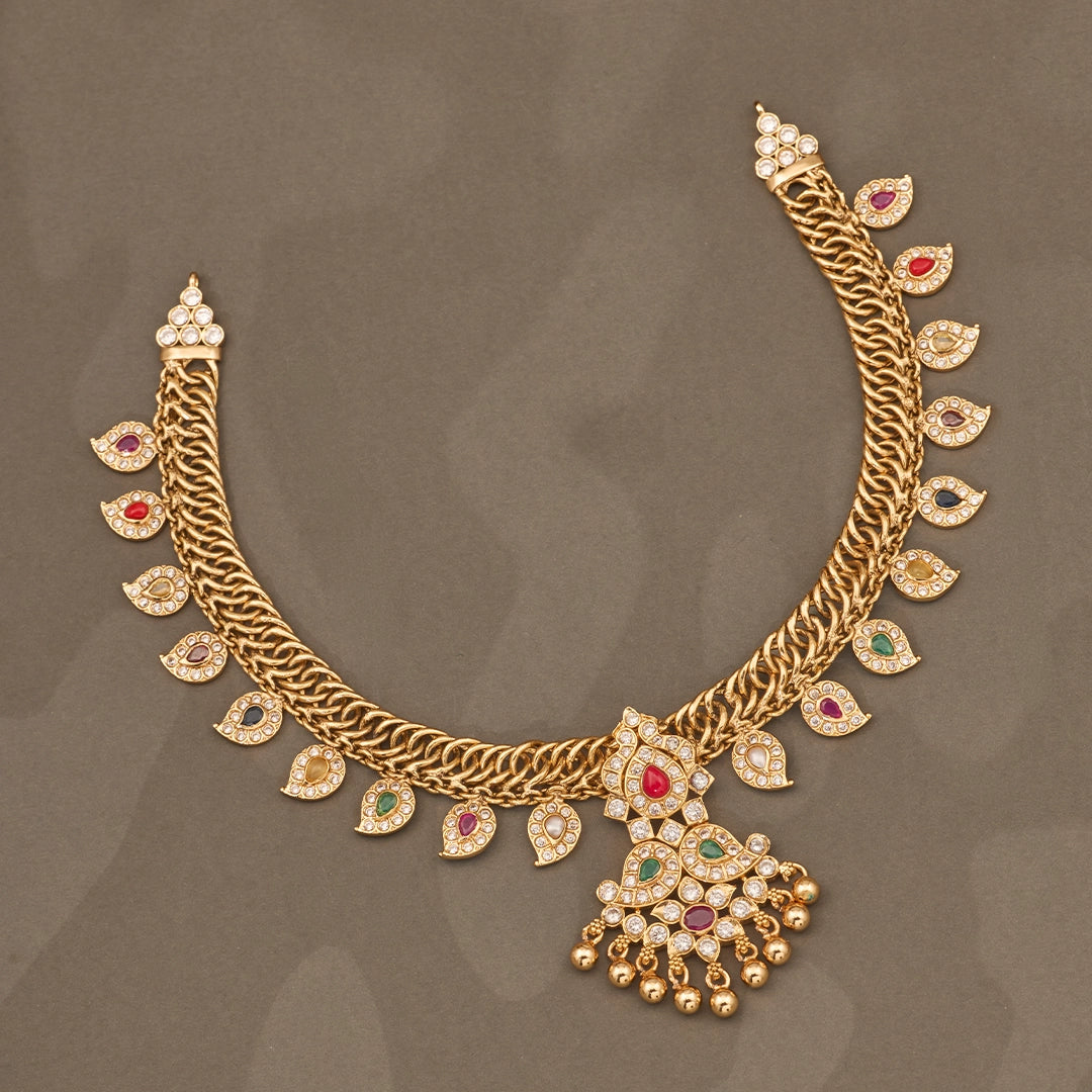 ROYAL MULTICOLOUR STONE NECKLACE SET