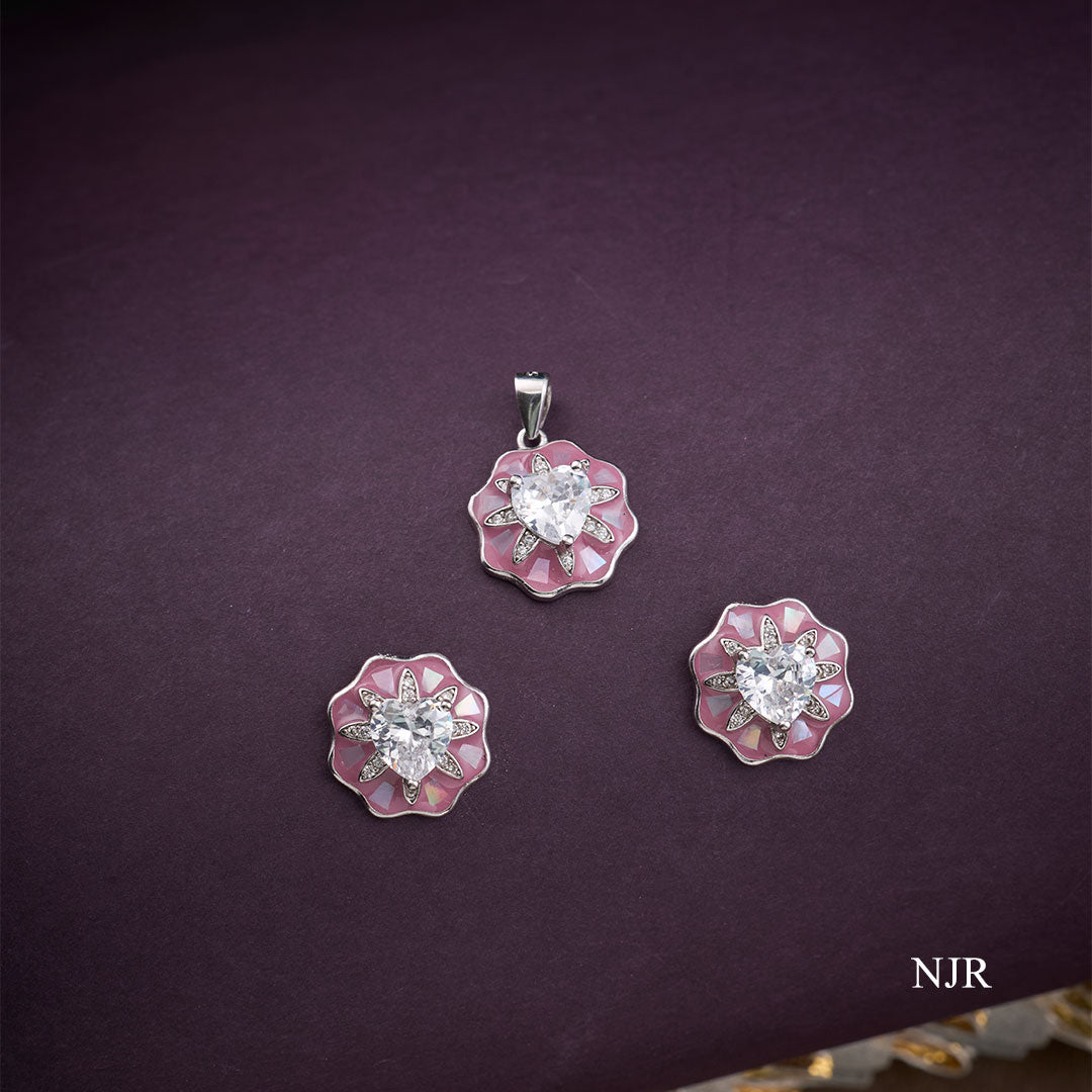 ROSE HEART PENDANT SET
