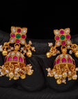 RANI RUBY EMERALD JHUMKAS