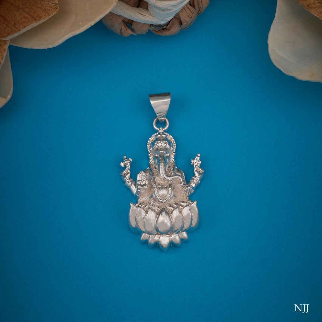 SACRED GANAPATI LOTUS PENDANT