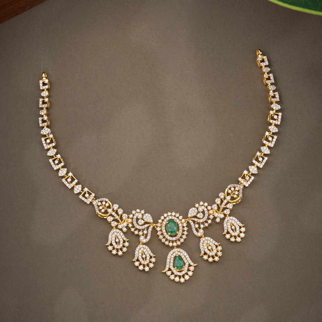EMERALD CZ NECKLACE SET