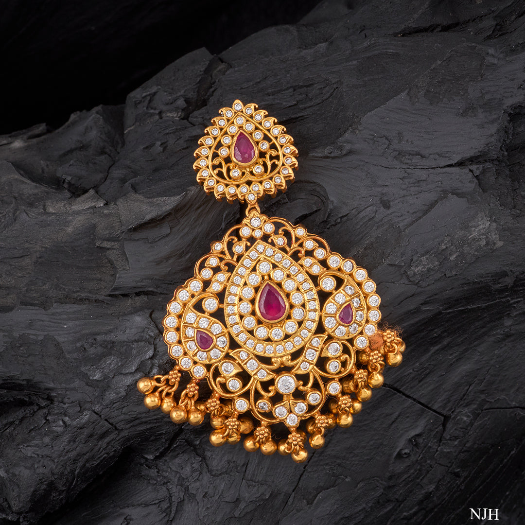 RED STONE TEMPLE PENDANT
