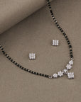 SILVER FLORAL MANGALSUTRA