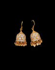 SILVER ZIRCON STONE JHUMKA