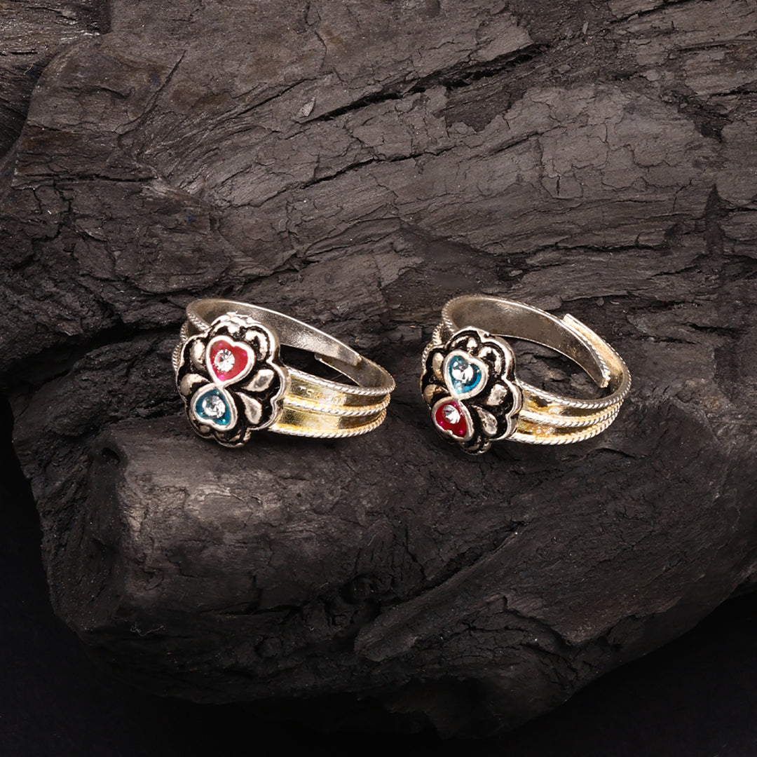 OXIDISED VINTAGE TOE RING