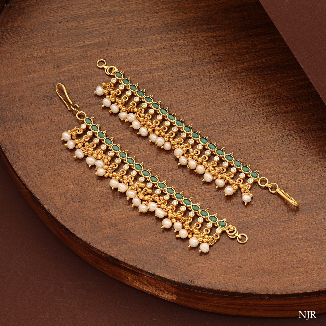 GREEN STONE PEARL MATTIL