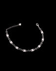 SILVER WOMENS SCISSORED STONE  BRACELET