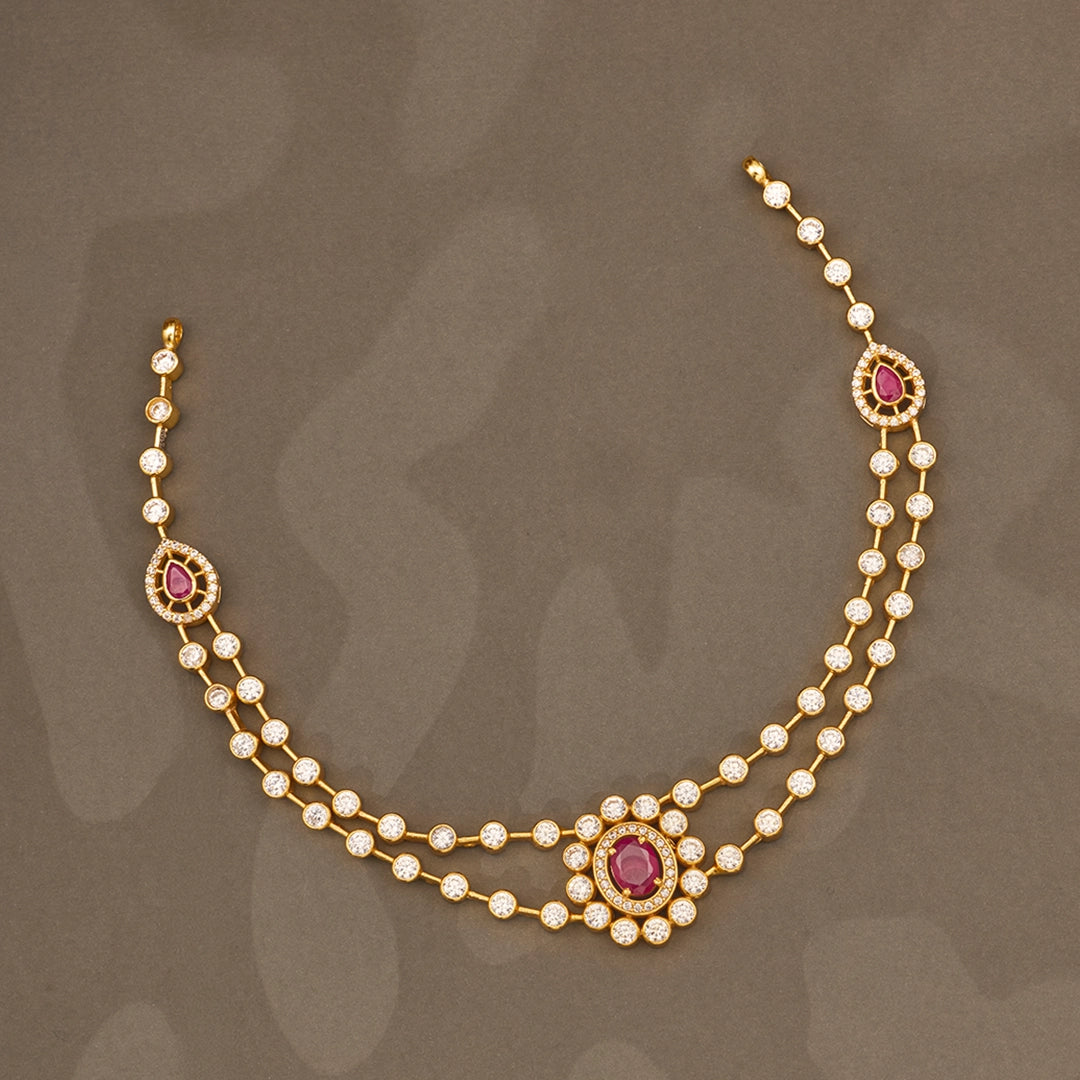 RUBY WHITE STONE NECKLACE