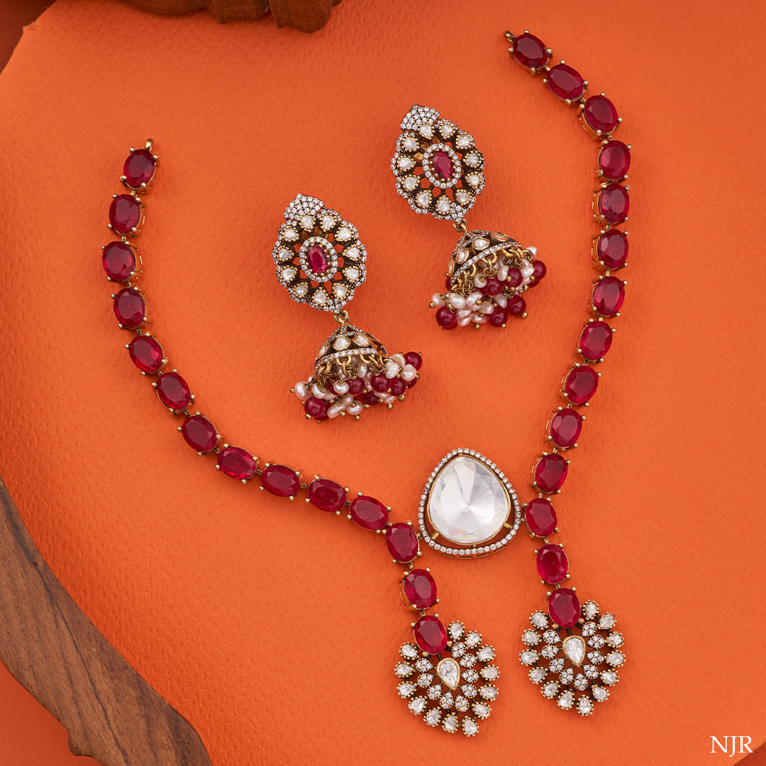 CRIMSON ROYALE NECKLACE SET