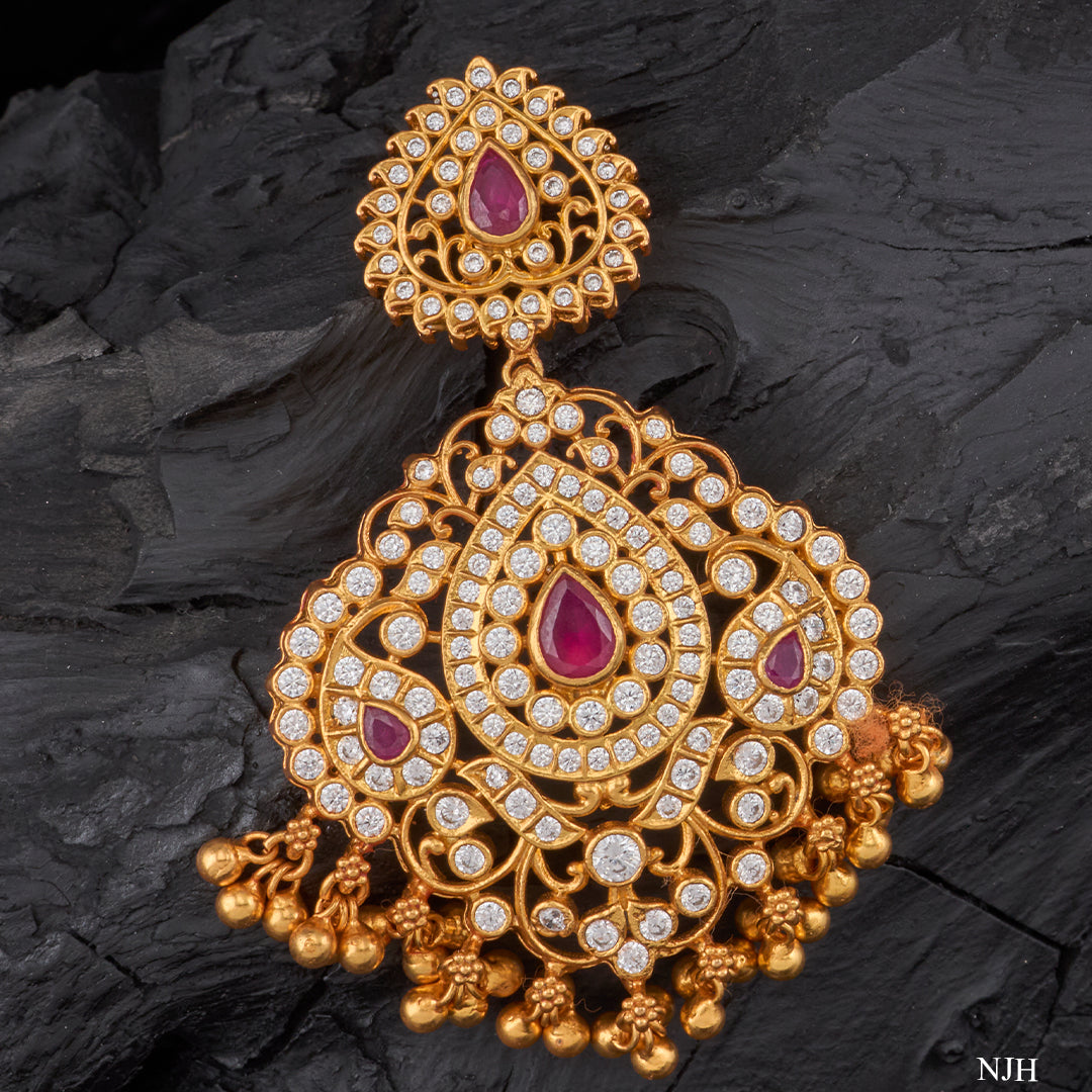 RED STONE TEMPLE PENDANT
