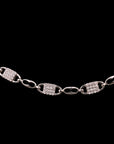 SILVER WOMENS SCISSORED STONE  BRACELET