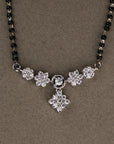 SILVER FLORAL MANGALSUTRA