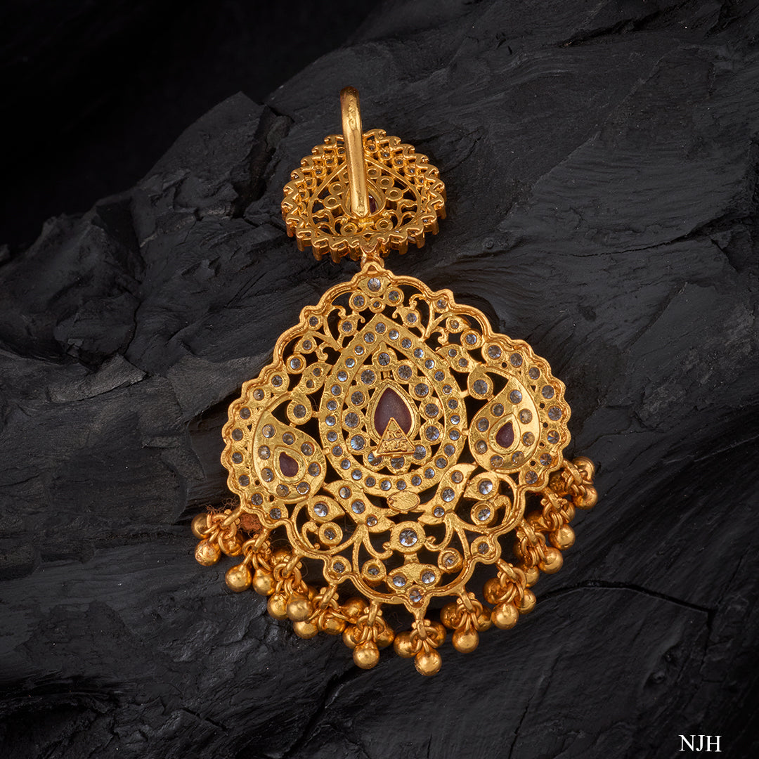 RED STONE TEMPLE PENDANT