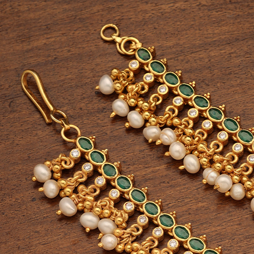 GREEN STONE PEARL MATTIL