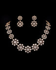 FLORAL PARTY WEAR NECKLACE WITH EARRINGS