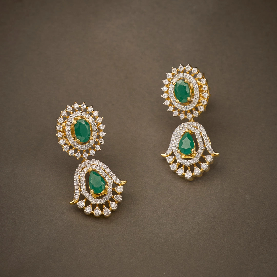 EMERALD CZ NECKLACE SET