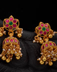 SHAHI KUNDAN PEARL JHUMKAS