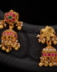 SHAHI KUNDAN PEARL JHUMKAS