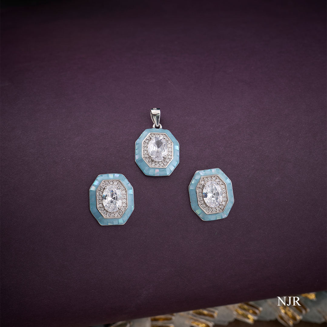 LUNA AQUA PENDANT SET