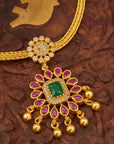 ROYAL RUBY EMERALD PENDANT NECKLACE