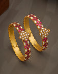 RUBY BLOSSOM WHITE STONE BANGLE