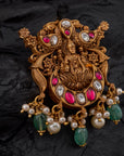 LAKSHMI KUNDAN HALF MOON PENDANT