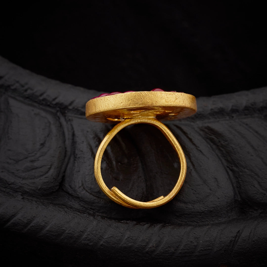 RAJWADA RUBY KUNDAN RING