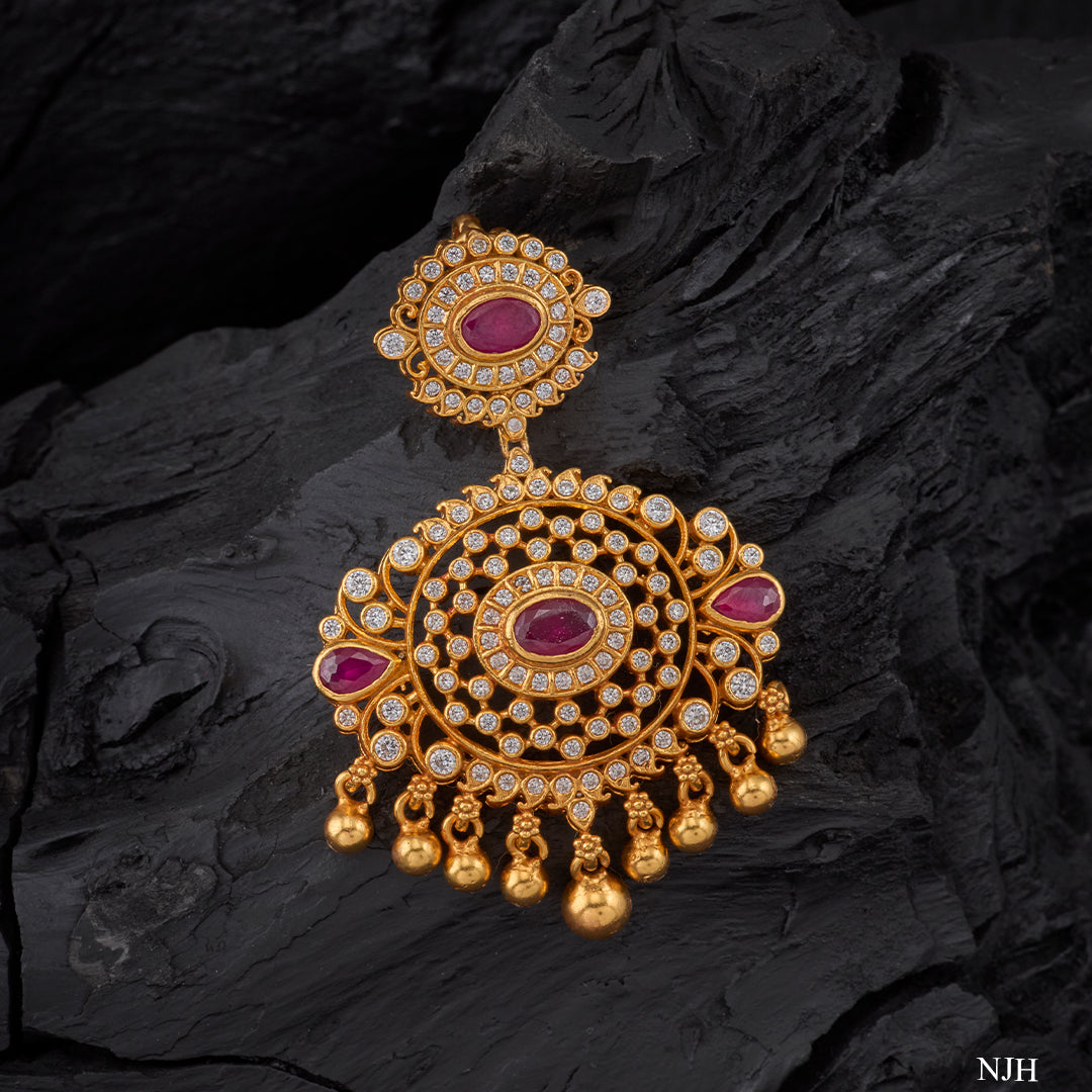 RED STONE GLORY TEMPLE PENDANT