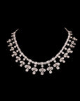 SILVER ZIRCON NECKLACE WITH EARRINGS