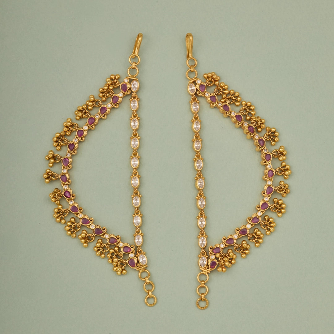 RUBY FLORAL GOLD POLISH MATIL