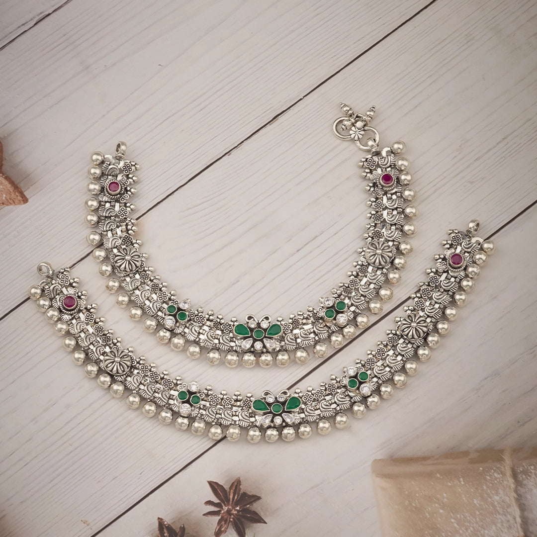 EMERALD BLOOM HERITAGE ANKLET