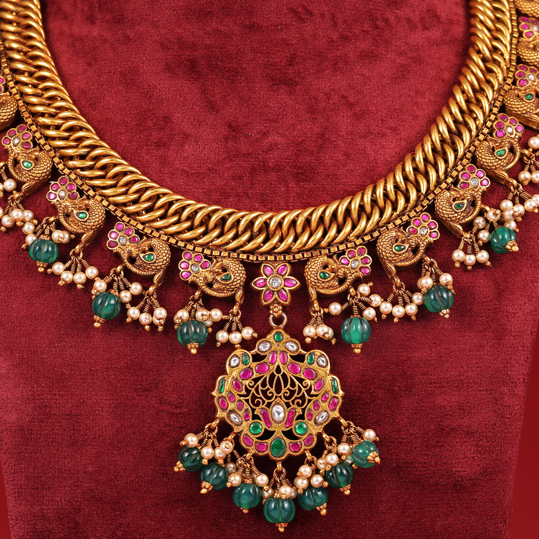 SPIRAL KUNDAN NECKLACE