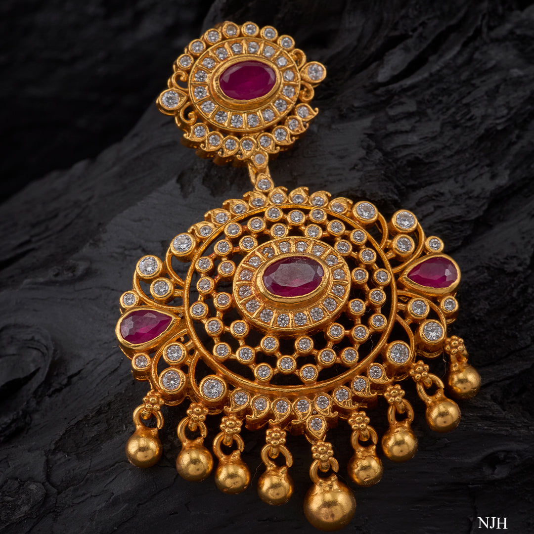 RED STONE GLORY TEMPLE PENDANT