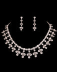 SILVER ZIRCON NECKLACE WITH EARRINGS